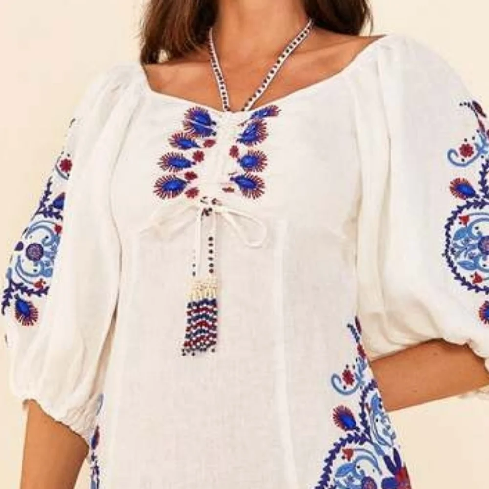NWT FARM RIO | $285 Embroidered Embellished Mini Dress - Picture 6 of 16